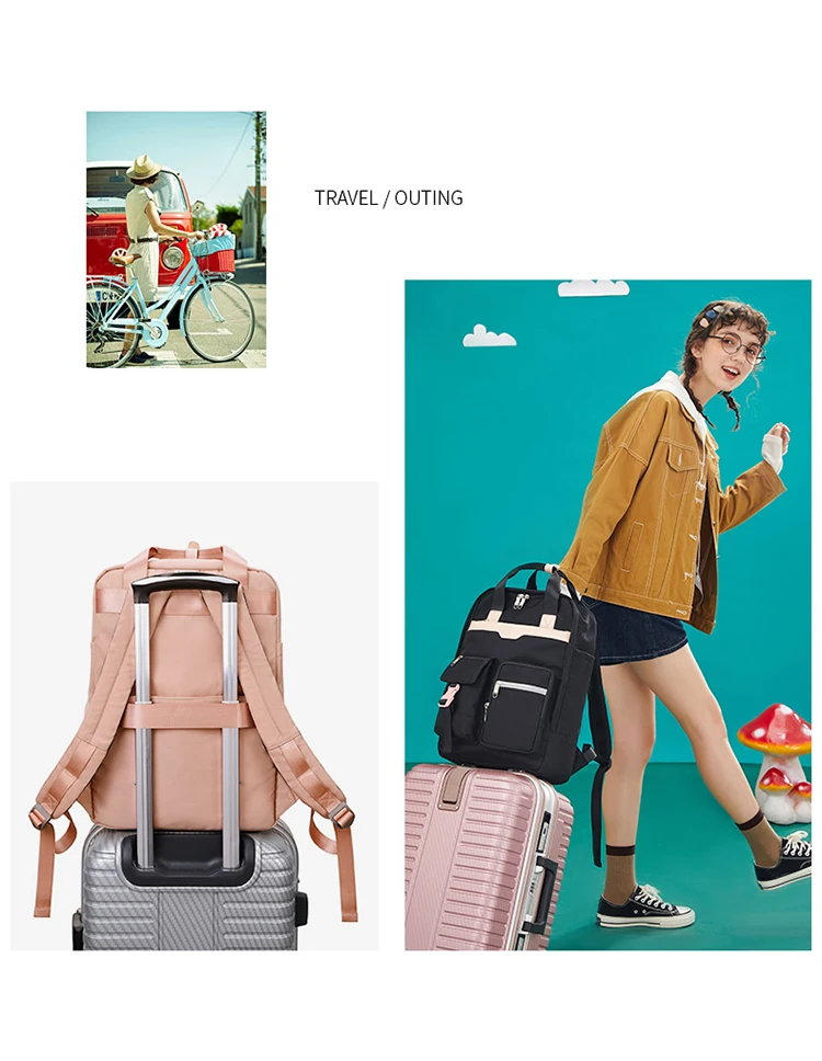 

Shouldcat New Waterproof Nylon Backpack for Women School Shoulder Bag Bagpack for Teenage Girls Female Travel Backpacks