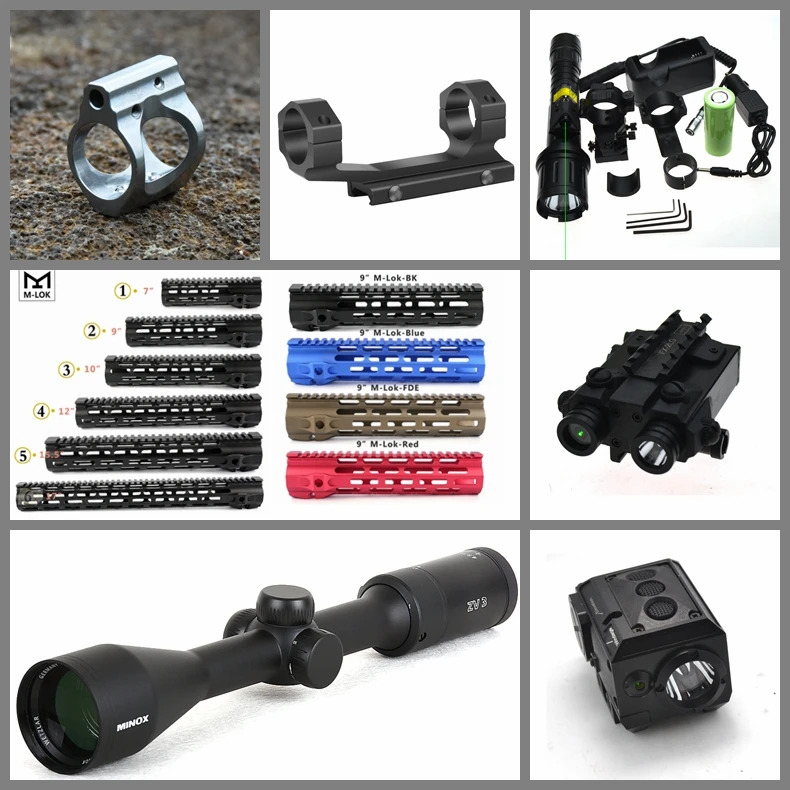 15," ar15 handguard free float mlok handguard M4 система крепления черный/синий/FDE/красный handguard airsoft mlok grip