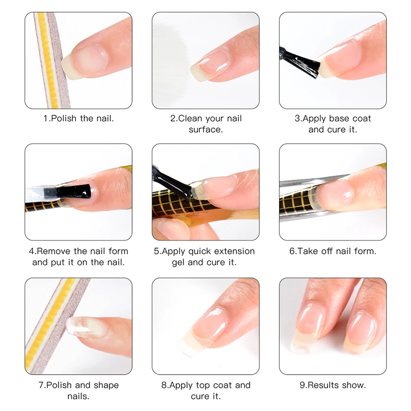 5 мл гель для наращивания ногтей акриловый белый прозрачный Быстрый строительный