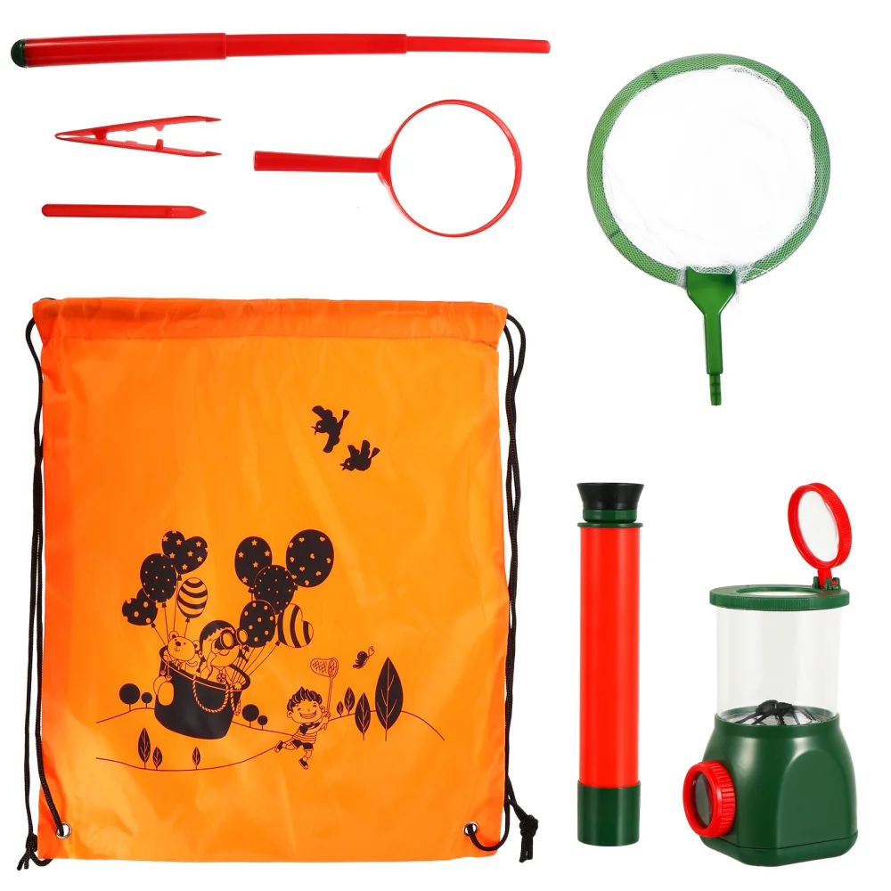 

7pcs Kids Butterflies Net Magnifying Glass Outdoor Adventure Toy Bug Catcher Kit