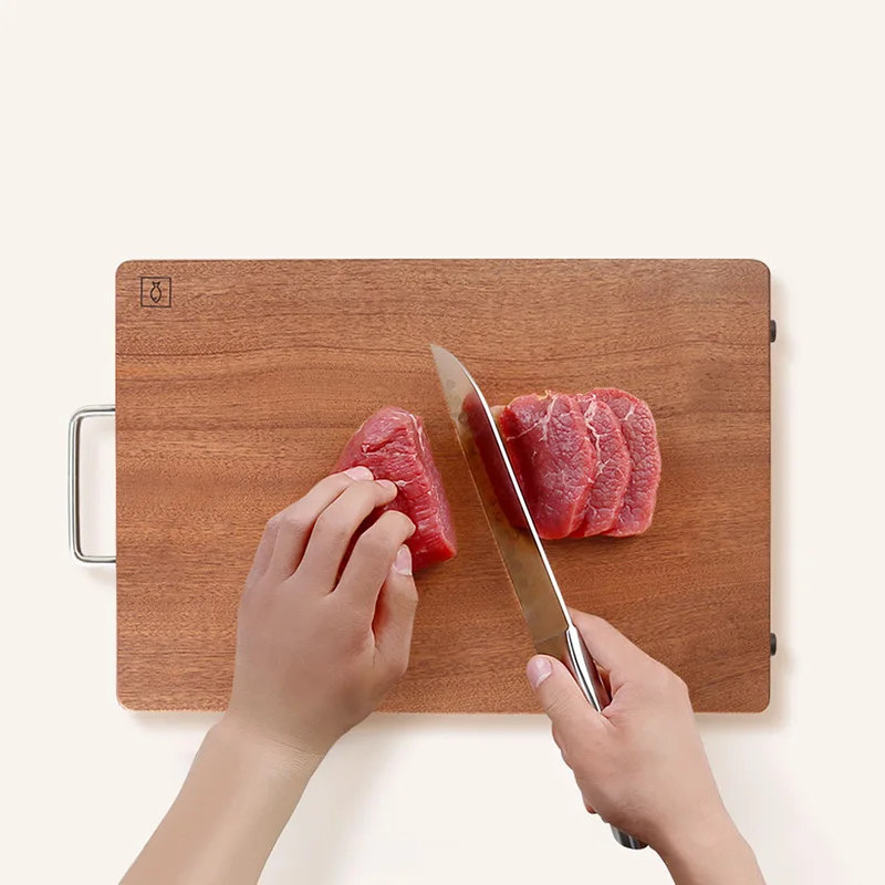 Деревянная домашняя кухня разделочная доска из черного дерева квадратные бревна