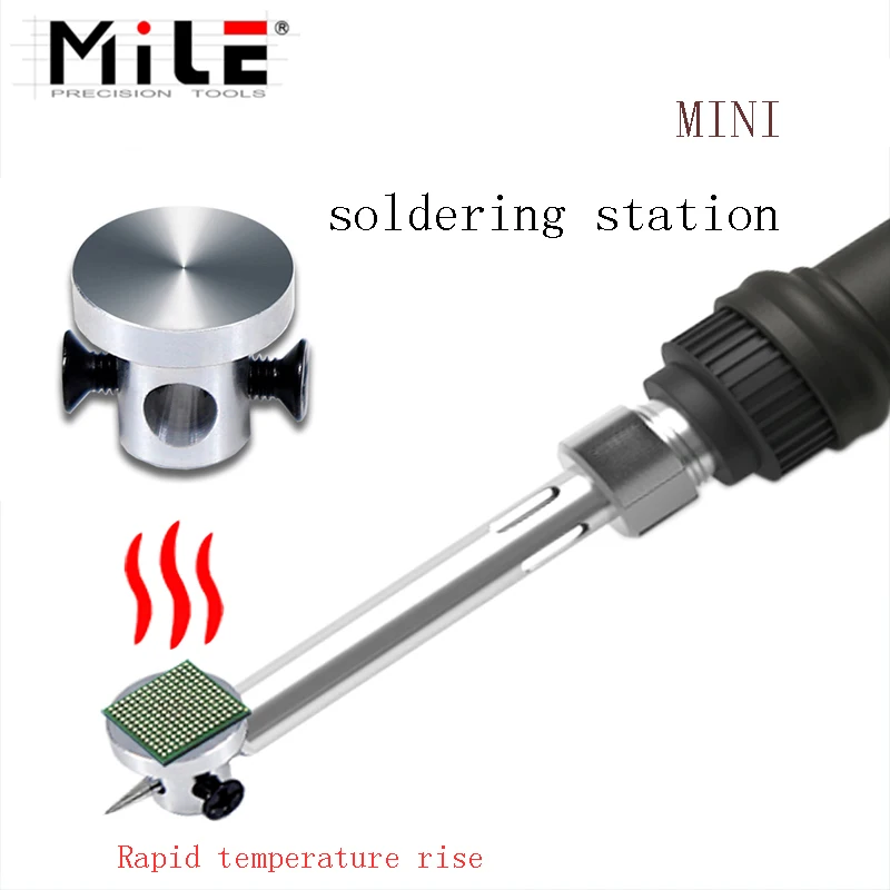 

Mini Ironing Station Table Small Aluminum Alloy Heater Heating Table for General 900M Series Soldering Iron Tips Welding Tools