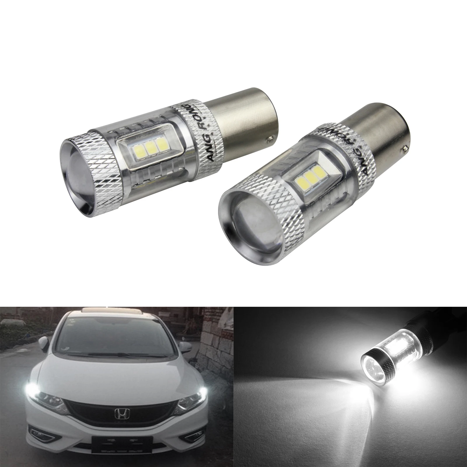 ANGRONG 2x382 1156 P21W BA15s 15W Светодиодная лампа боковой индикатор дневные