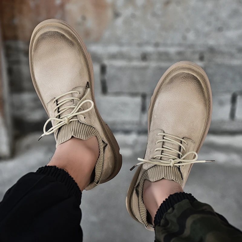 oxfords Shoes Cow genuine Leather Casual fahsion Men lace up Fashion breathable Moccasins Outdoor Tooling shoes men | Обувь