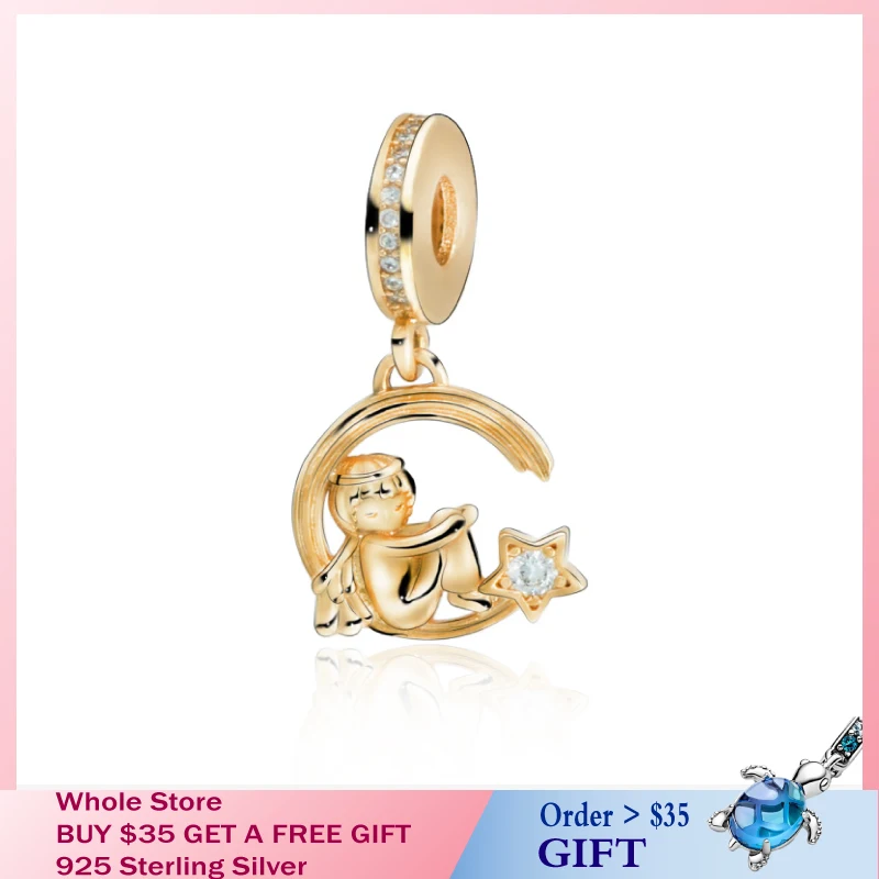 Лидер продаж 100% блестящие подвески в виде ангела любви подходят для оригинальных