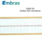 Набор резисторов из углеродной пленки, 100 шт., 16 Вт, 0R-22M, допуск 5%, 750R, 1K, 2,2 K, 3K, 4,7 K, 7,5 K, 10K, 27K, 51K, 10 Ом, сопротивление электроники