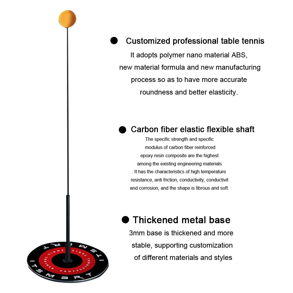 

Paddle Portable Indoor Outdoor Table Tennis Set Equipment Trainer Professional Quick Rebound Soft Wave Elastic Pingpong Ball