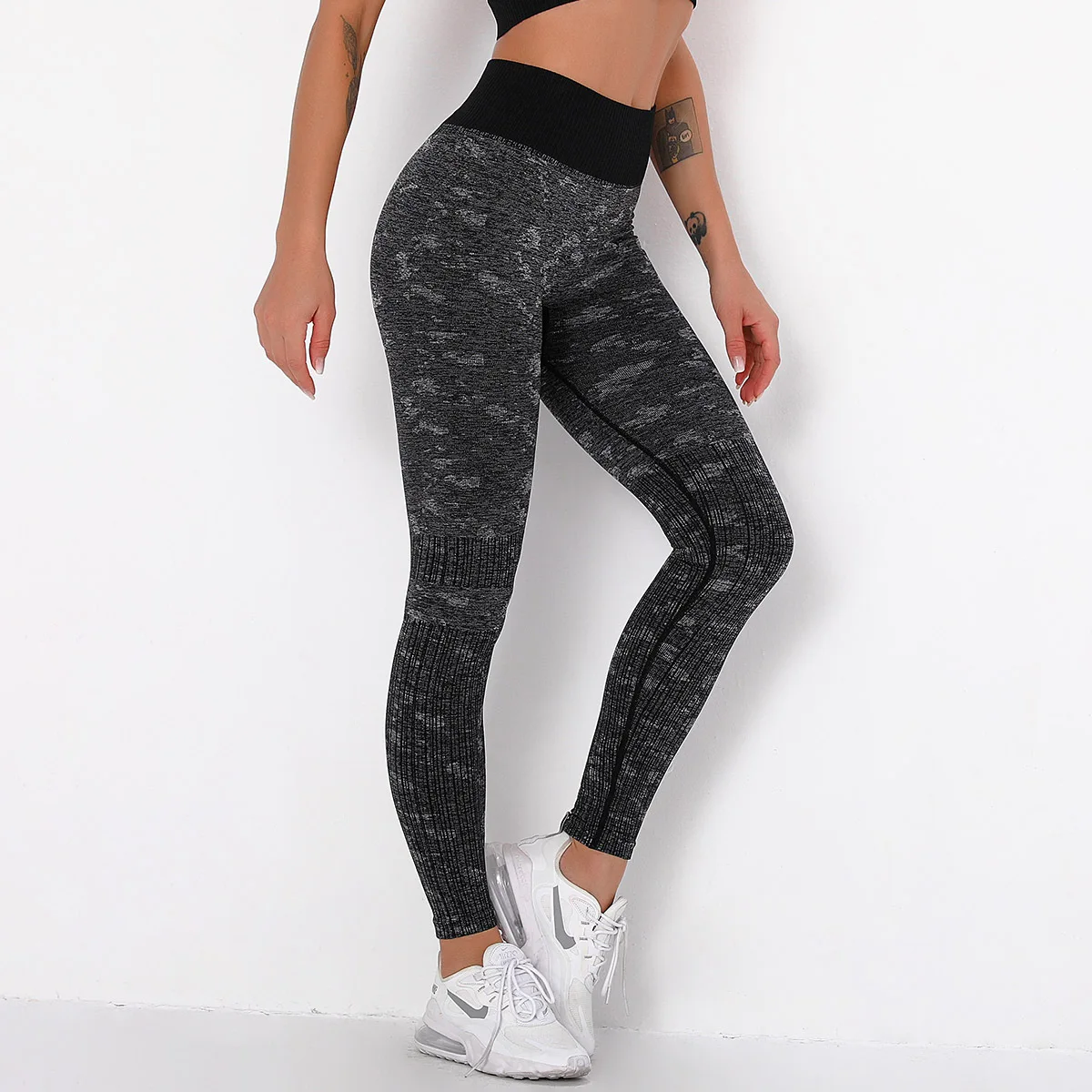 

Seamless Knitted Sexy Hip Jacquard Quick-drying Yoga Pants Women's Sports Running Fitness Pants