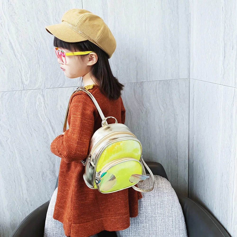 

Children Laser Wings Lovely Backpack Reasonable Layout and Powerful Space Sequins Casual Kids Girl Trend Schoolbag