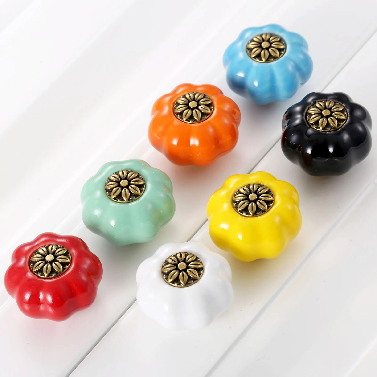 Ручка в виде тыквы керамическая дверная ручка ящик для шкафа выдвижная мебельная