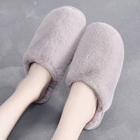 winter short plush cotton slippers female cute couple plush home indoor confinement shoes warm and comfortable plush slippers