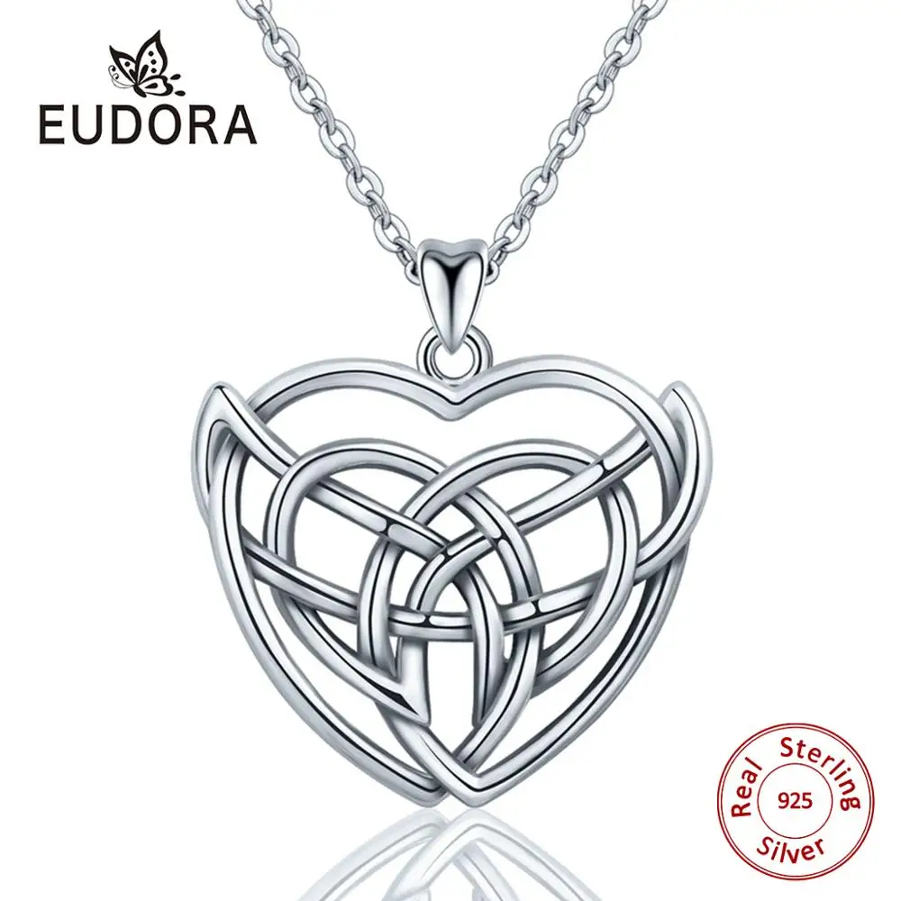 Новое ожерелье Eudora из стерлингового серебра 100% пробы с кулоном в виде узелкового