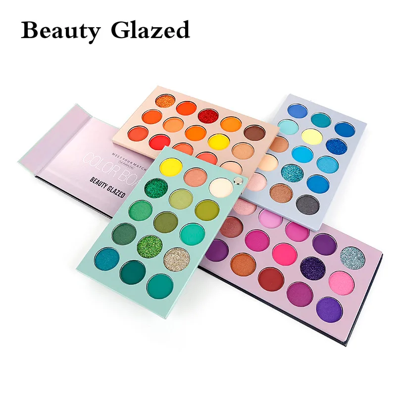 60 цветов Палитра теней для век мерцающие матовые блестящие тени