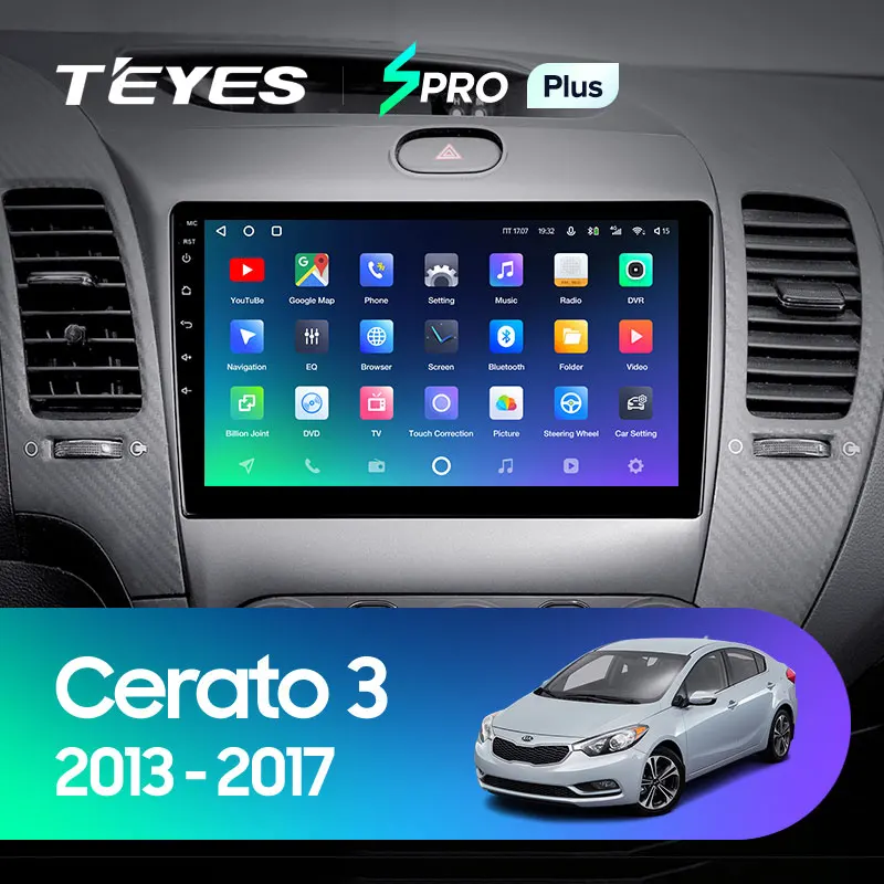 TEYES SPRO Plus Штатная магнитола For Киа Серато 3 YD Kia Cerato 2013 2017 Android 10 до 8 ЯДЕР 4 + 64ГБ 32EQ DSP 2DIN автомагнитола 2 DIN DVD GPS