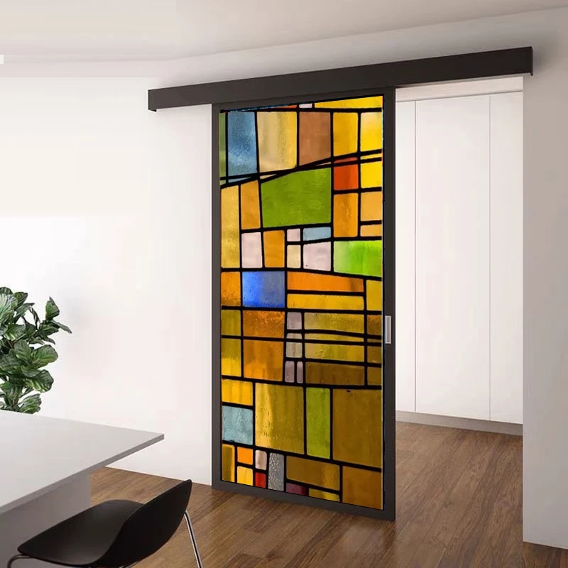 Изготовление размеров под заказ электростатического матовое витражная плёнка