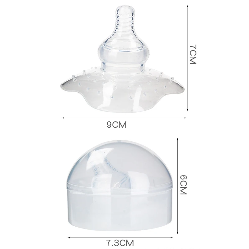 

2 Pcs Silicone Nipple Protectors Feeding Mothers Nipple Shields Protection Cover Breastfeeding Breast Pad