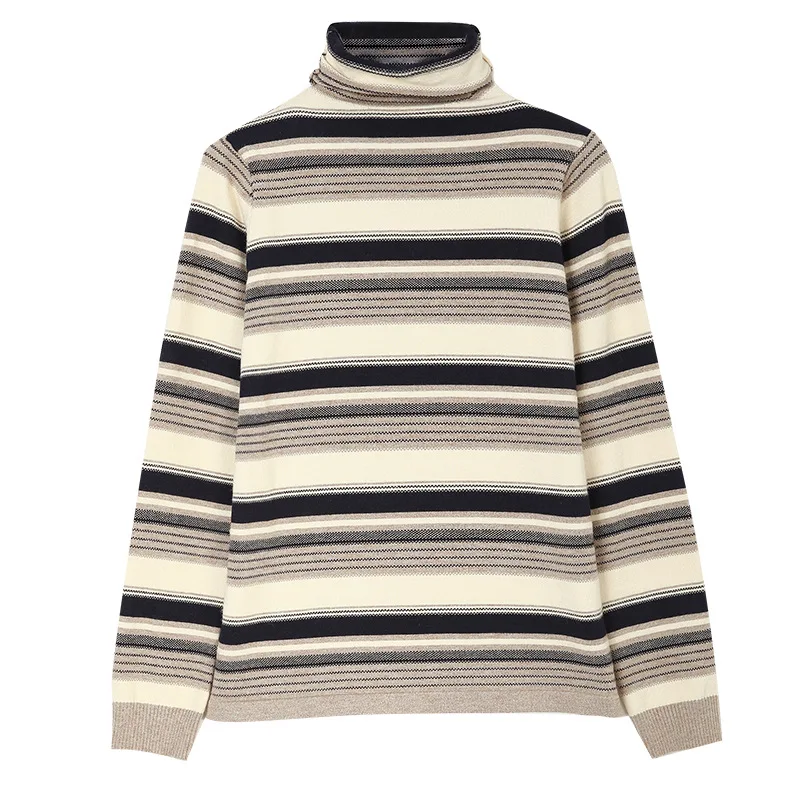 

warm turtleneck new arrival sweater for women's Pullover striped spring and autumn high quality korean large size M L XL
