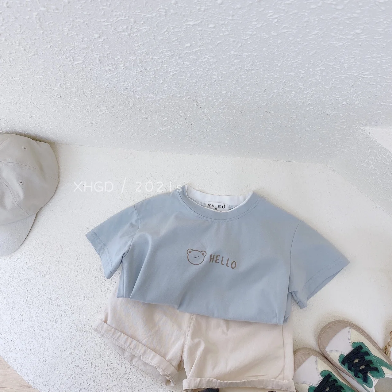 

Summer base shirt children's print cartoon round neck cotton T-shirt toddler boy clothes kids summer clothes