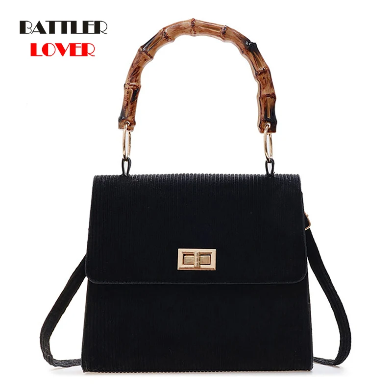 

Simply Crossbody Bags Ladies Retro Bamboo Travel Small Handbags PU Leather Solid Color Flaps Simple Messenger Bag for Women 2021