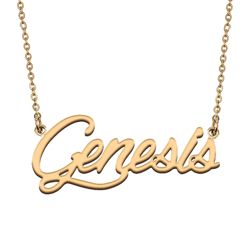 Genesis Custom Name Necklace Customized Pendant Choker Personalized Jewelry Gift for Women Girls Friend Christmas Present
