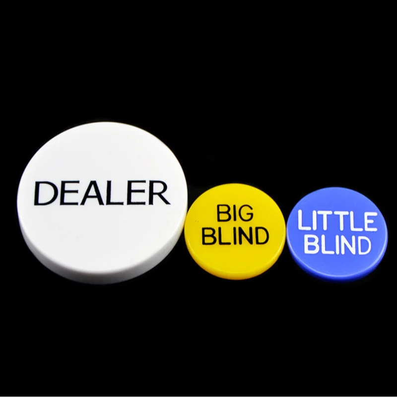 3 штуки/набор круглых пластиковых фишек для покера: дилера, большого блайнда, малого блайнда Texas Chip Set Chips для аксессуаров настольной игры.