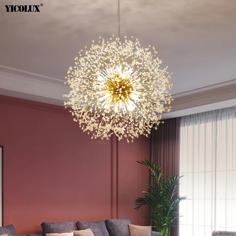 Luces de arañas LED modernas, En forma de bola de acero, accesorios decorativos para comedor, sala de estar, dormitorio, salón, iluminación interior, nuevas