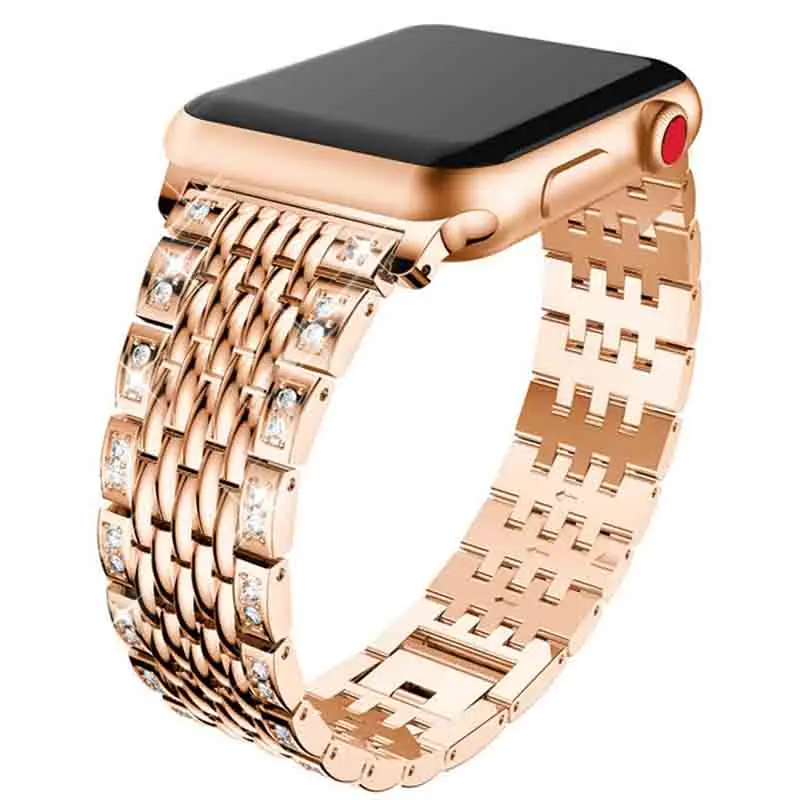 

Stainless Steel strap for Apple Watch band 44mm 40mm iWatch band 42mm/38mm Bracelet Apple watch serie 5 4 3 se 6 chain woman