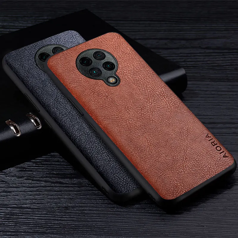 

Кожаный чехол для Xiaomi Poco F2 Pro Redmi K30 Pro, ультра-Премиум текстура, ретро чехол с узором Личи, задняя крышка для poco f2 pro, чехол