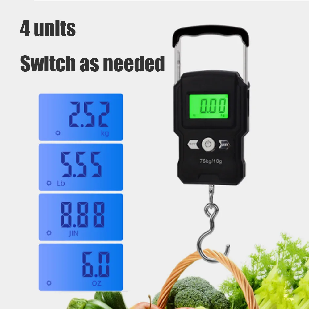 

High Precision Scale Hanging Hook Versatile Mini Hook Scale LCD Backlight Hanging Hook Digital Weighing Scales