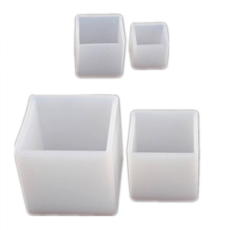 

4 Pcs Cube Epoxy Resin Mold Ornaments Casting Silicone Mould DIY Crafts Jewelry Home Decorations Making Tools