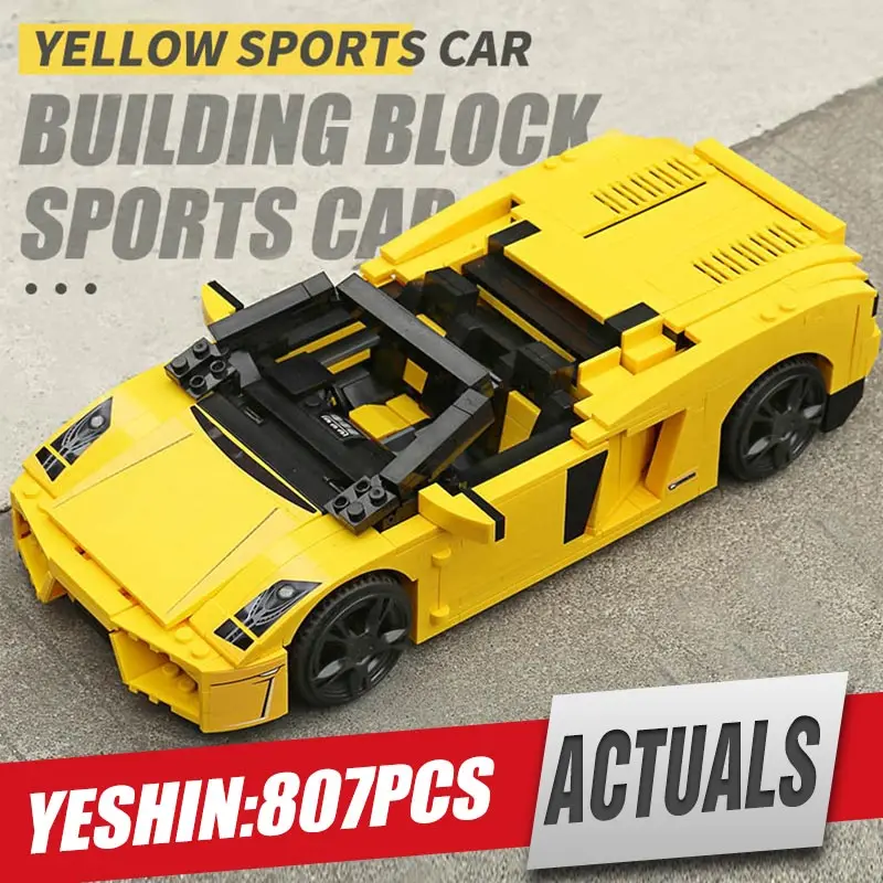 Yile 011 Technic Car Series 8169 Gallardo LP 560 4 скоростной спортивный автомобиль строительные блоки