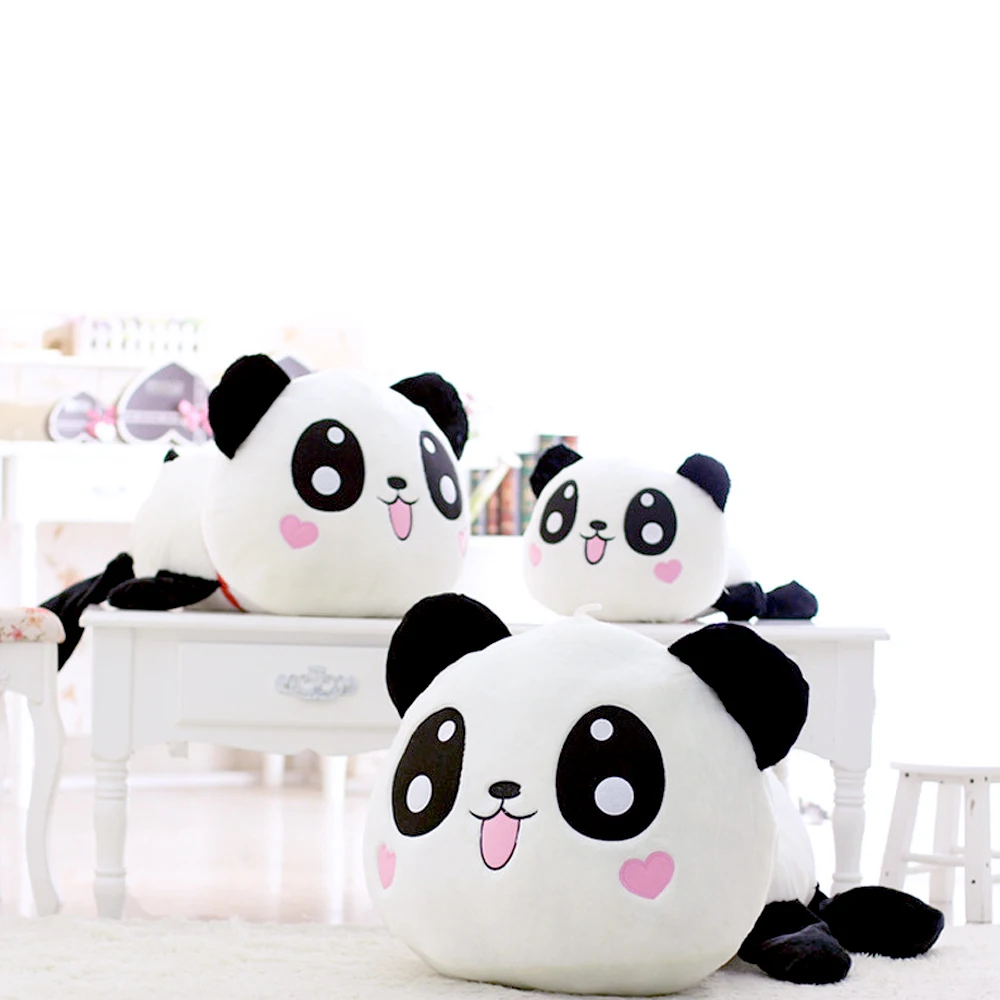 25 см Kawaii мультфильм Животные плюшевая большая голова панда кукла искусственная