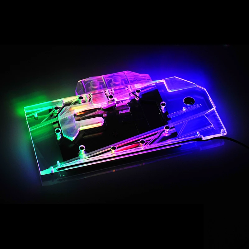 Блок водяного охлаждения Bykski для красочного IGame Geforce RTX 2080/2070 Vulcan X OC GPU Cooler 5v 3pin 12v 4pin