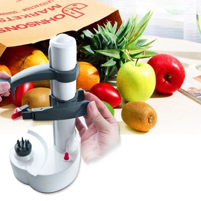 

Household Commercial Electric Potato Peeler Automatic Rotating Fruit And Vegetable Cutter Kitchen Peeling Tool