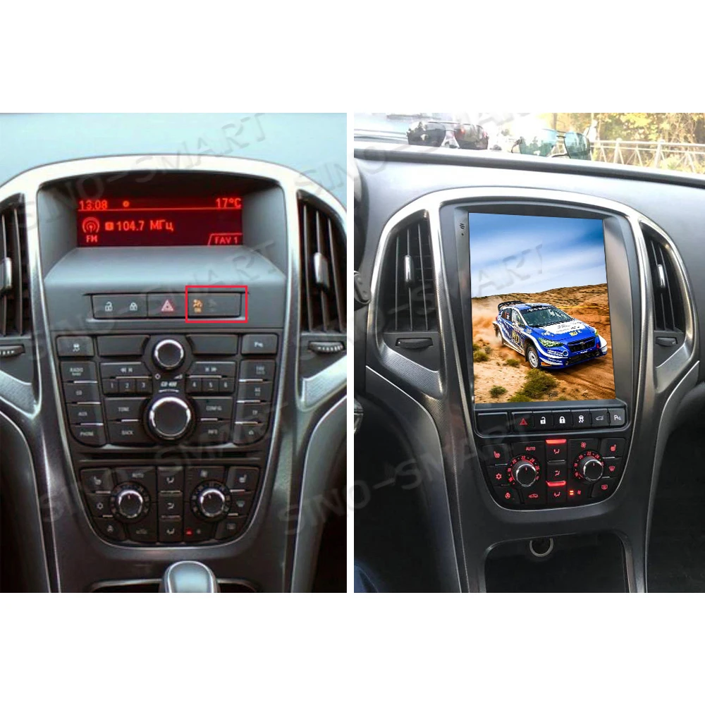 Автомагнитола Sinosmart в стиле Tesla с GPS навигацией для Opel ASTRA J мультимедийный Android Excelle