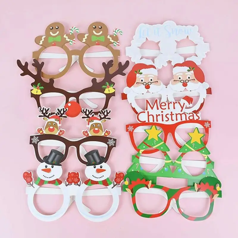 

1Pcs Christmas Decorations Adult Children Toys Santa Snowman Decorative Glasses Claus Antler Christmas Glasses B9N4