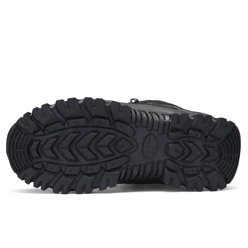 CAMEL JINGE Leather Winter Platform Men Hiking Shoes Hunting Boots Sports Outdoor Walking Waterproof Men Tactical Military Boots