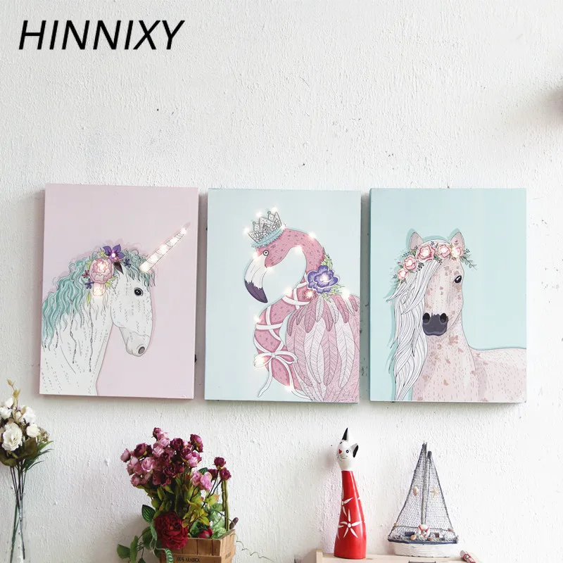 Подвесной светильник в виде картины Hinnixy ночной Светильник для девочек стиль