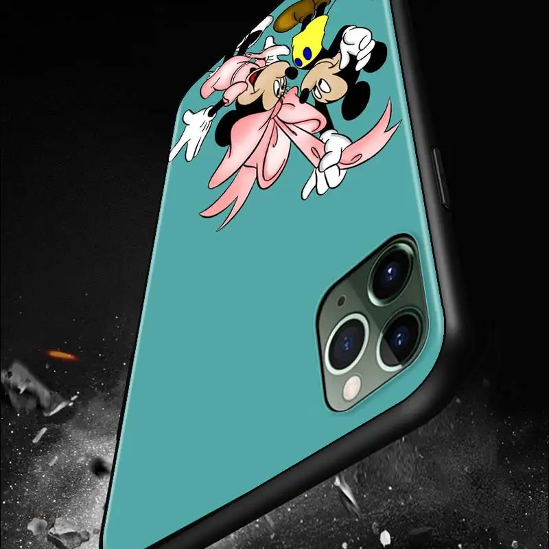 

Soft TPU Cover Disney Art Mickey Mouse for iPhone 12 11 SE XS XR X 7 8 6 5 S mini Plus Pro MAX 2020 Black Phone Case