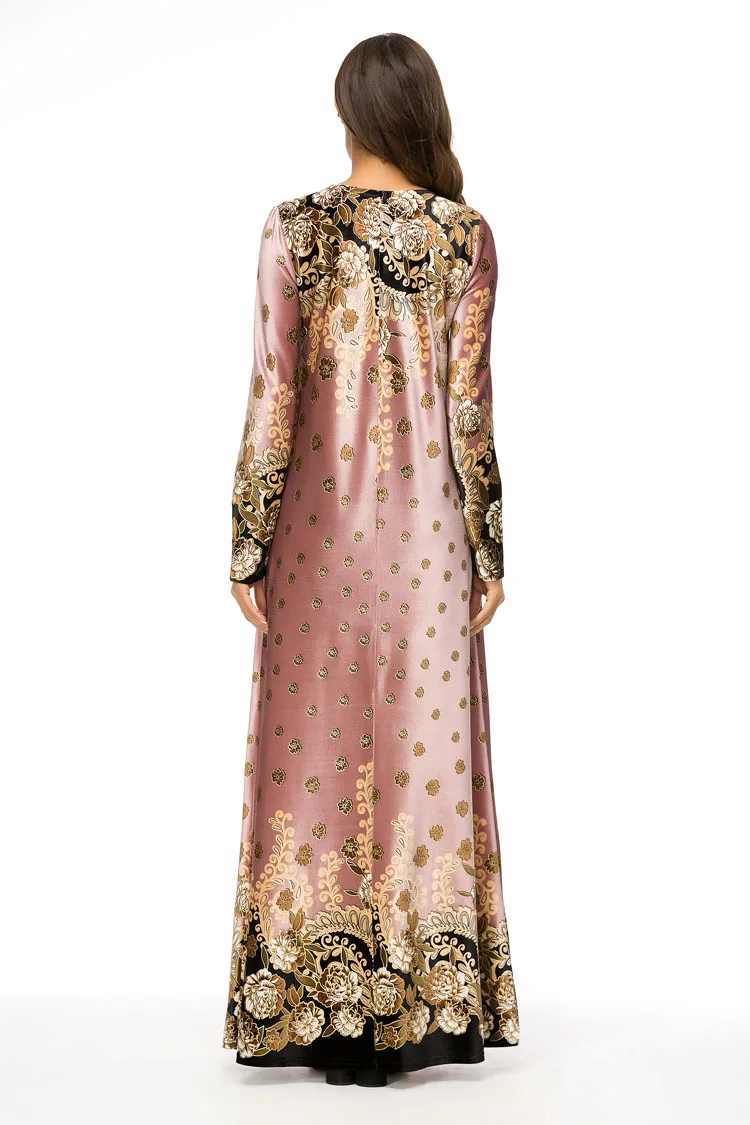 BNSQ Золотое бархатное платье горячей штамповки caftan Исламская одежда Турция
