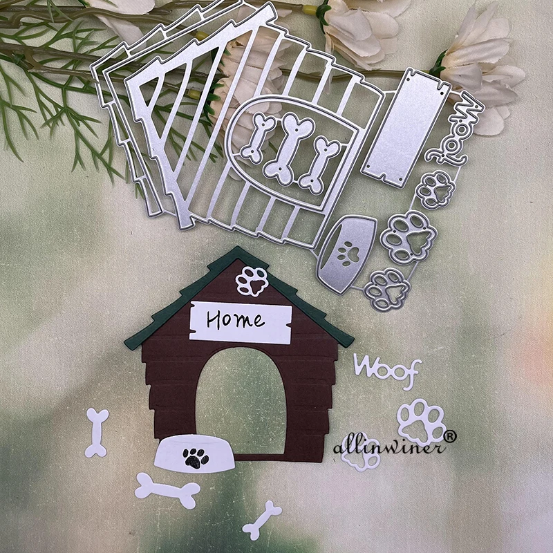 Dog nest house decoration bouquet DIY Craft Metal Cutting Die Scrapbook Embossed Paper Card Album Craft Template Stencil Dies