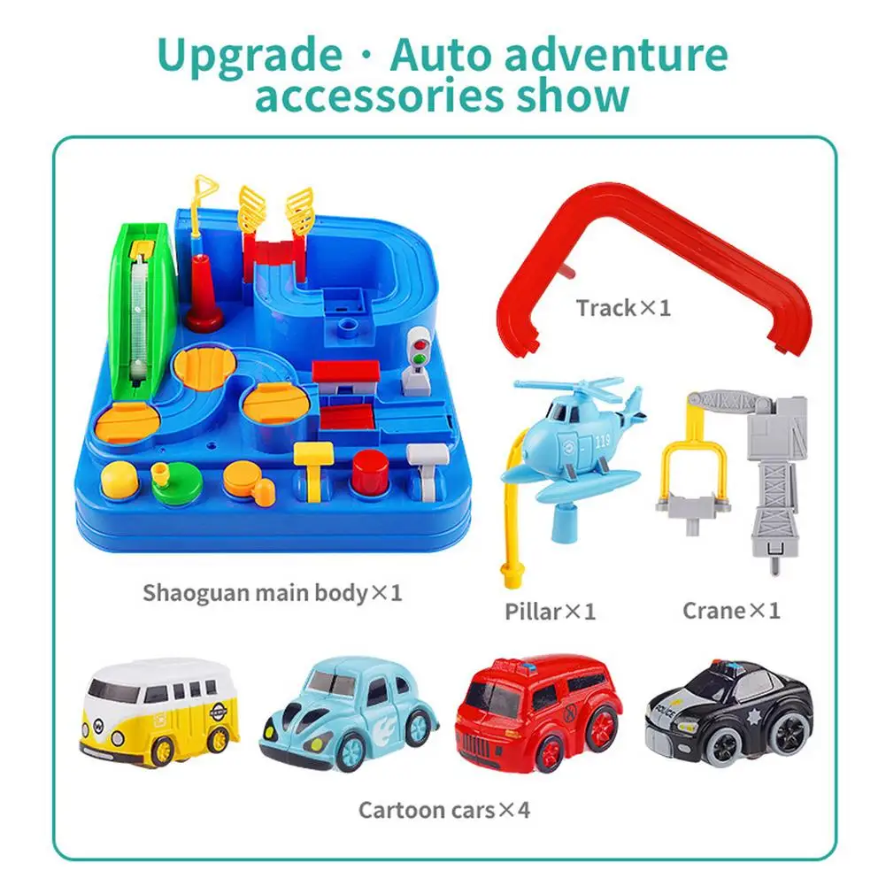 

New Racing Rail Car Model Racing Educational Toys Children Track Car Adventure Game Brain Game Mechanical Interactive Train Toy
