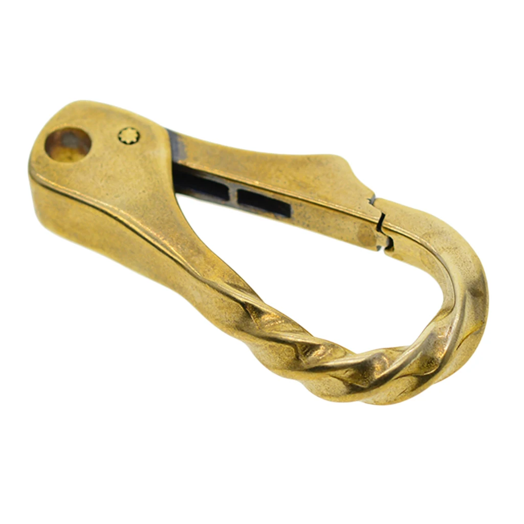 Латунные витой дизайн декоративные застежками Поворотный Крюк когтя брелок |