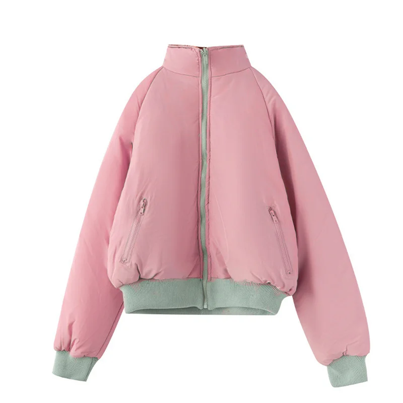 

Уютное женское двухстороннее пальто с толстой хлопковой подкладкой, Зимняя мода 2022, Женские повседневные куртки, уличная одежда, Женская шикарная верхняя одежда