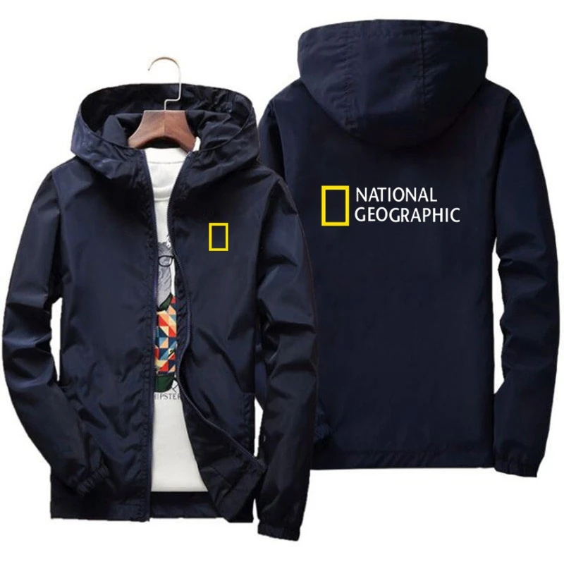 

Research expedition scholar top jacket men geographic national jacket male fashion outdoor clothing funny hooded windbreaker