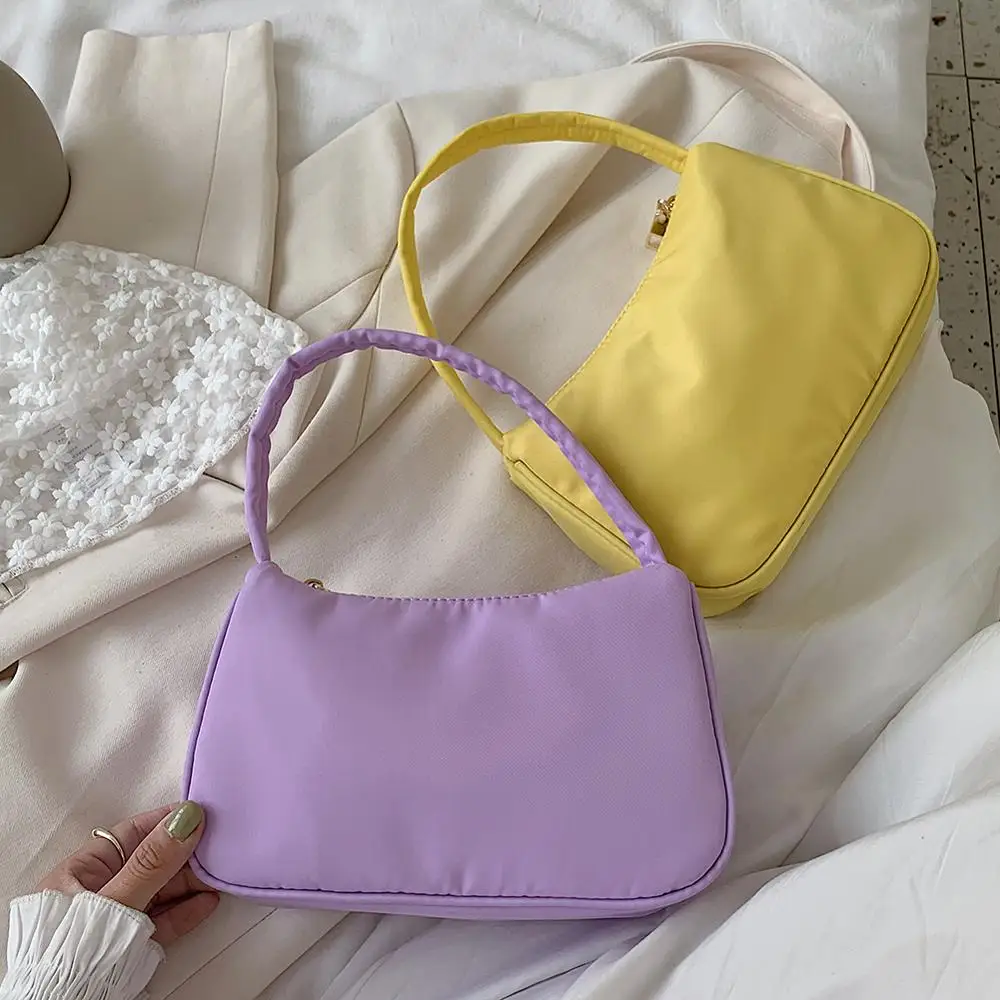 

Retro Shoulder Bag For Women Trendy Vintage Nylon Handbag Female Small Subaxillary Bags Casual Retro Mini Shoulder Bag totes