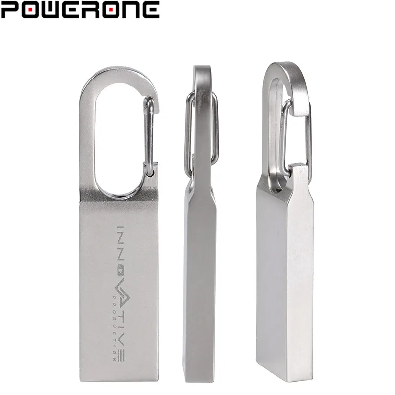 Металлический USB флеш накопитель POWERONE 16 ГБ карта 4G памяти 128 водонепроницаемый 8 4