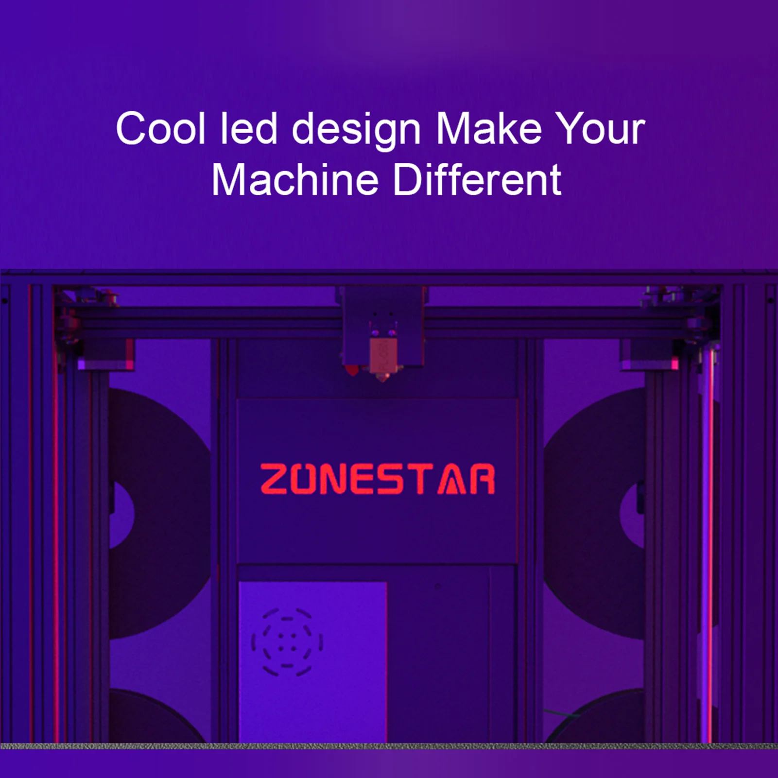 3D-принтер Zonestar Z9V5 PRO Модернизированный с регулируемыми четырьмя экструдерами