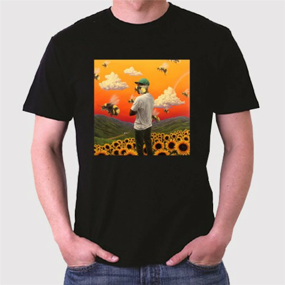 Tyler The Creator/Мужская черная футболка с цветочным принтом для мальчиков размер S M L XL