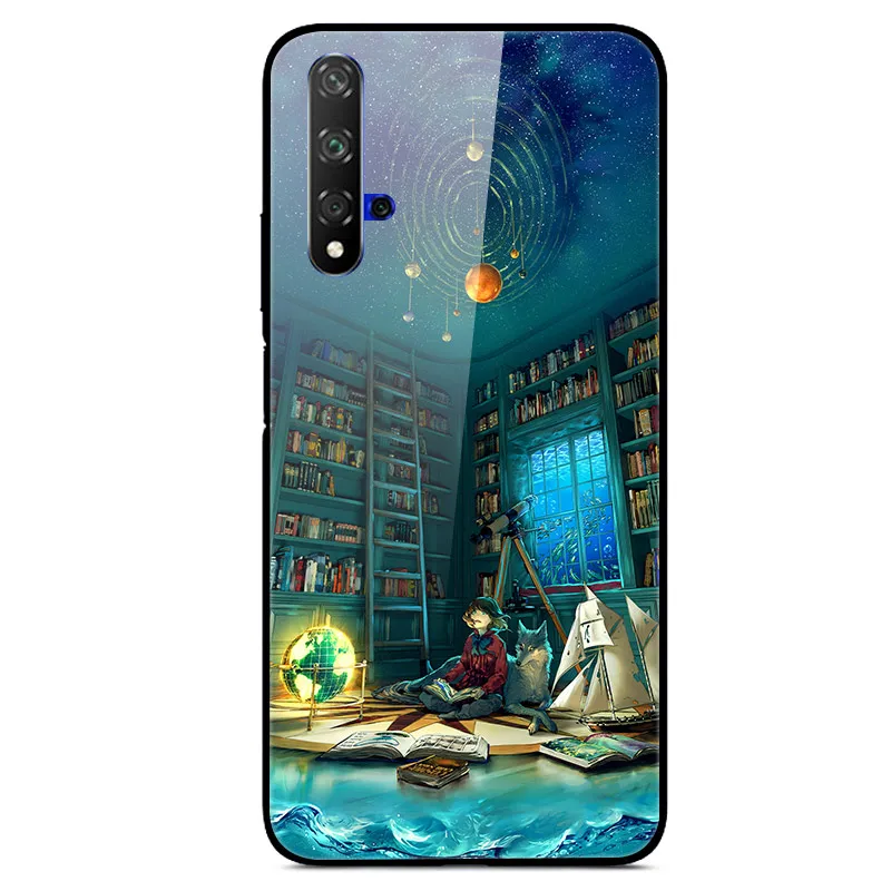 07 Чехол для huawei Honor 20, Жесткий Чехол из закаленного стекла с принтом, чехол для huawei Honor 20 Pro Lite Honor20 YAL-L21Cover Fundas - Цвет: 07
